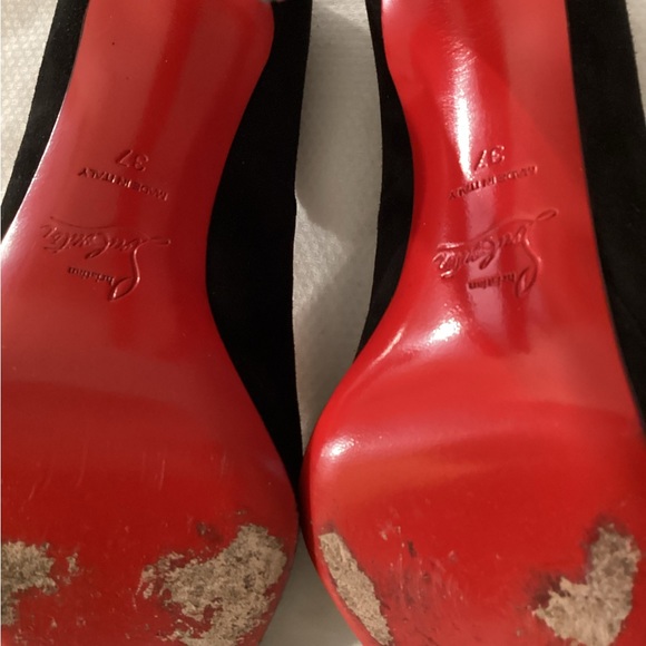 Christian Louboutin Black Suede Pumps - Picture 5 of 11